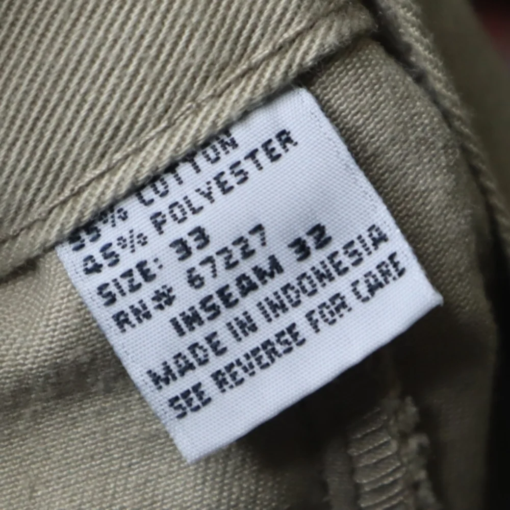 CANVAS CHINOS 33x32 Classic Work Utility Casual Pants Vintage Light Academia